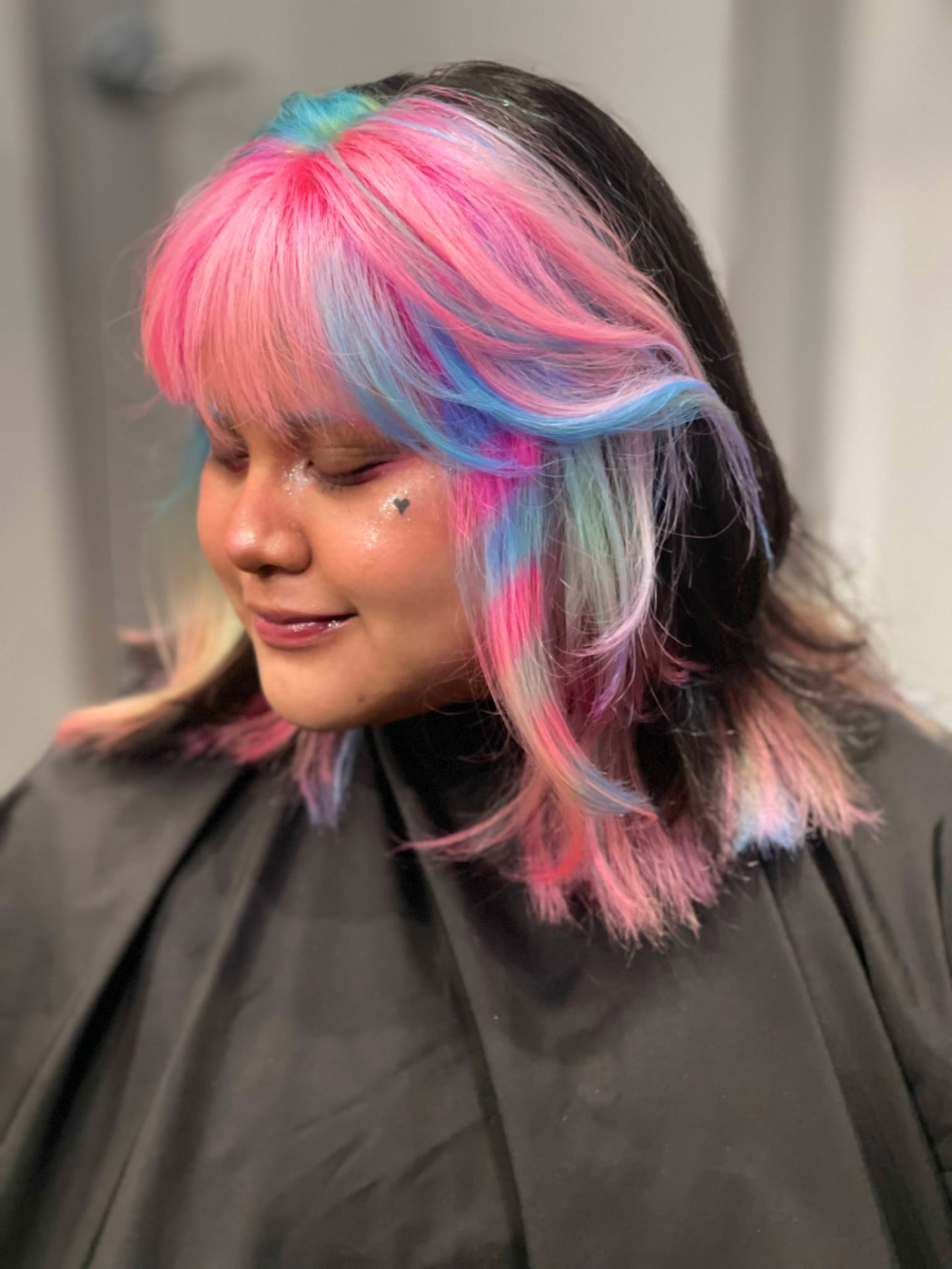 Vivid colour & mullets by Jazz at Heads Will Roll, Hollywood — look 1