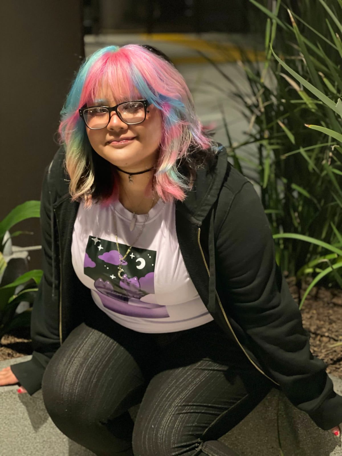 Vivid colour & mullets by Jazz at Heads Will Roll, Hollywood — look 8